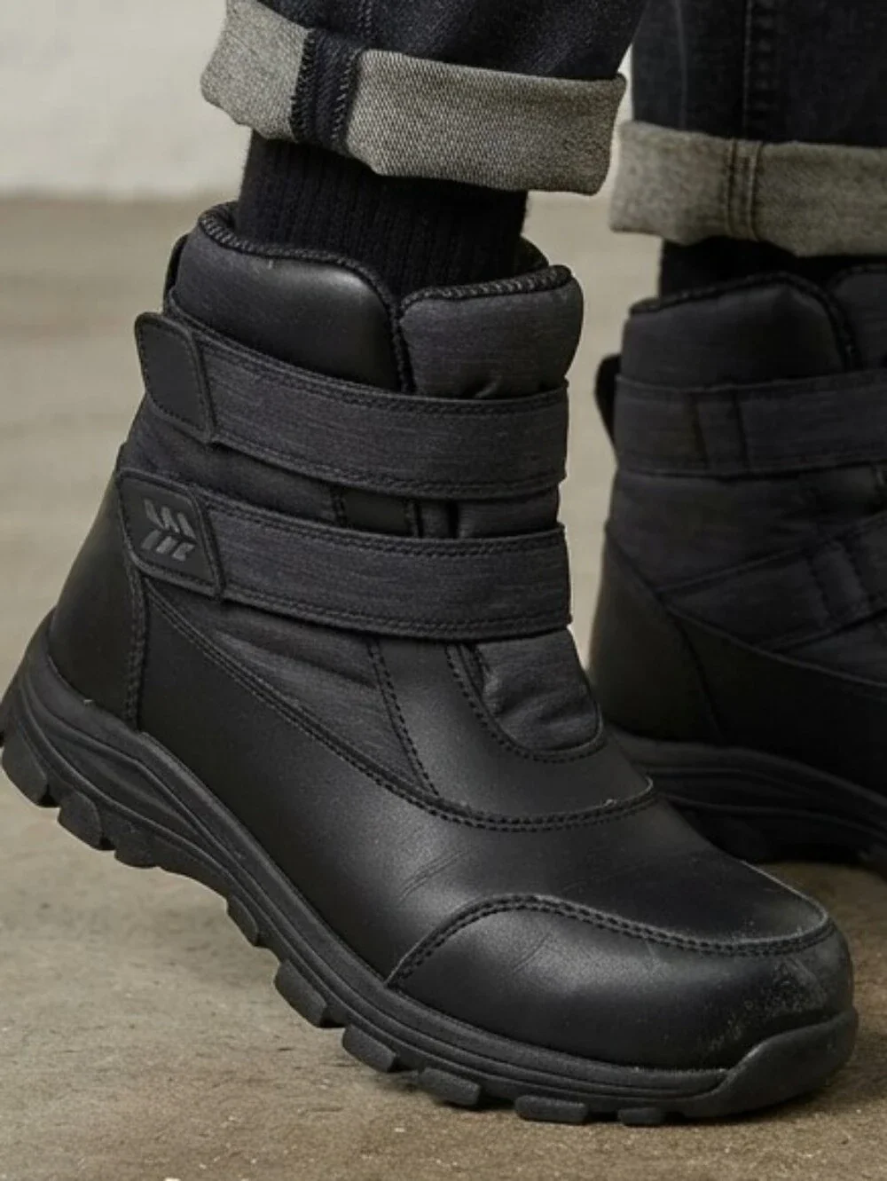Thermolite Ecomade Kids Black Winter Boots Size 1 Weatherproof Outdoor Play